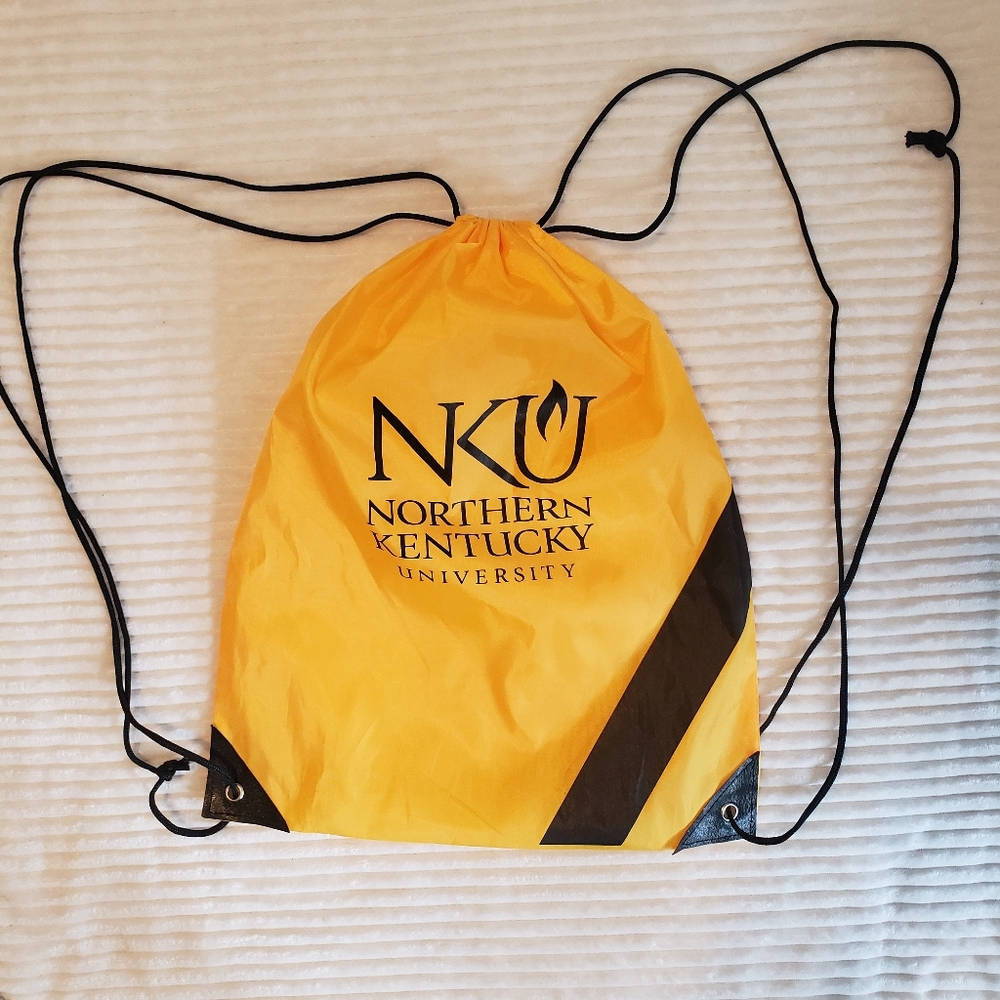 NKU Northern Kentucky University Yellow & Black Drawstring Bag - Picture 2 of 6